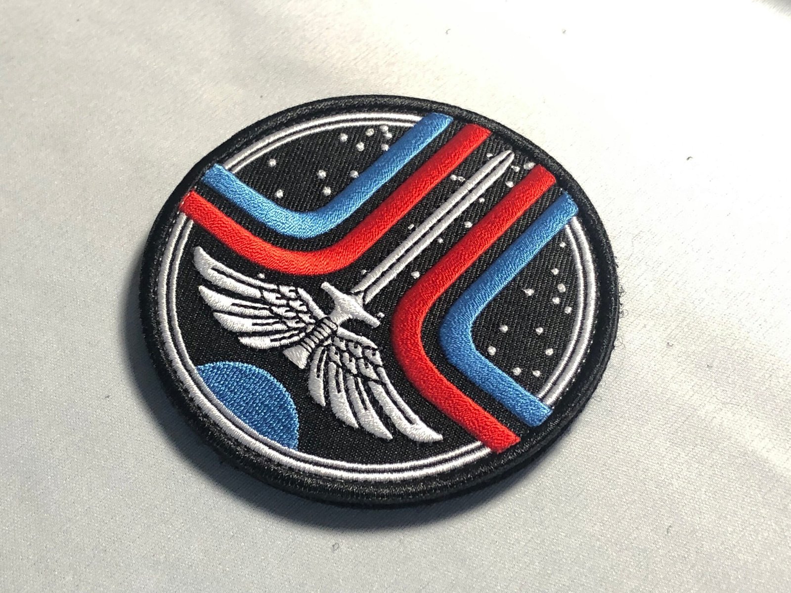 The LAST STARFIGHTER Morale tactical Patch Embroidered Movie Video Game Aliens Star Fighter Defence Force Cosplay Comicon Uniform Prop Space