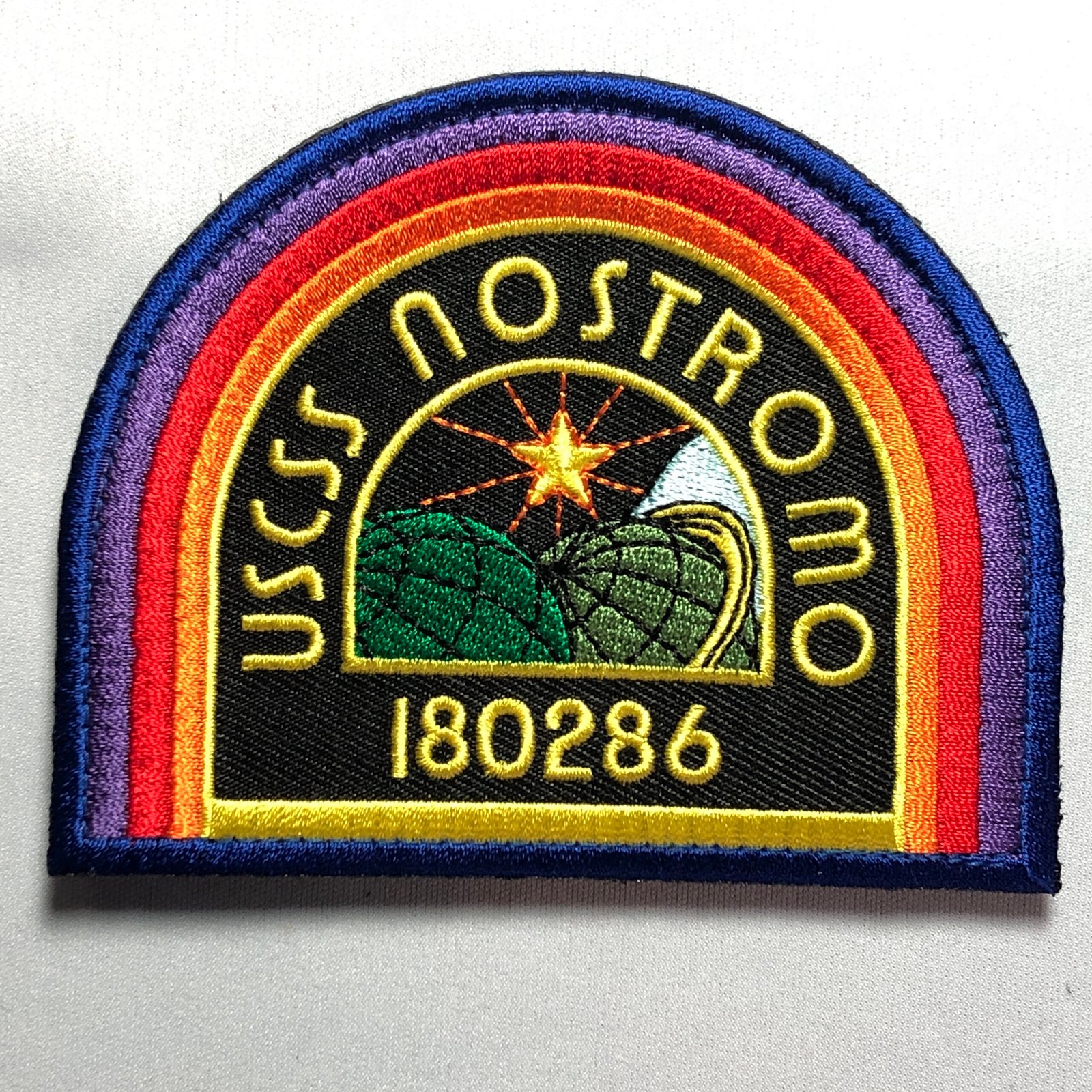 USCSS NOSTROMO 180286 Patch Morale Movie Prop Cargo Ship Vehicle Officer Alien Crew Alien Badge Uniform Yutani WEYLAND Costume Cosplay