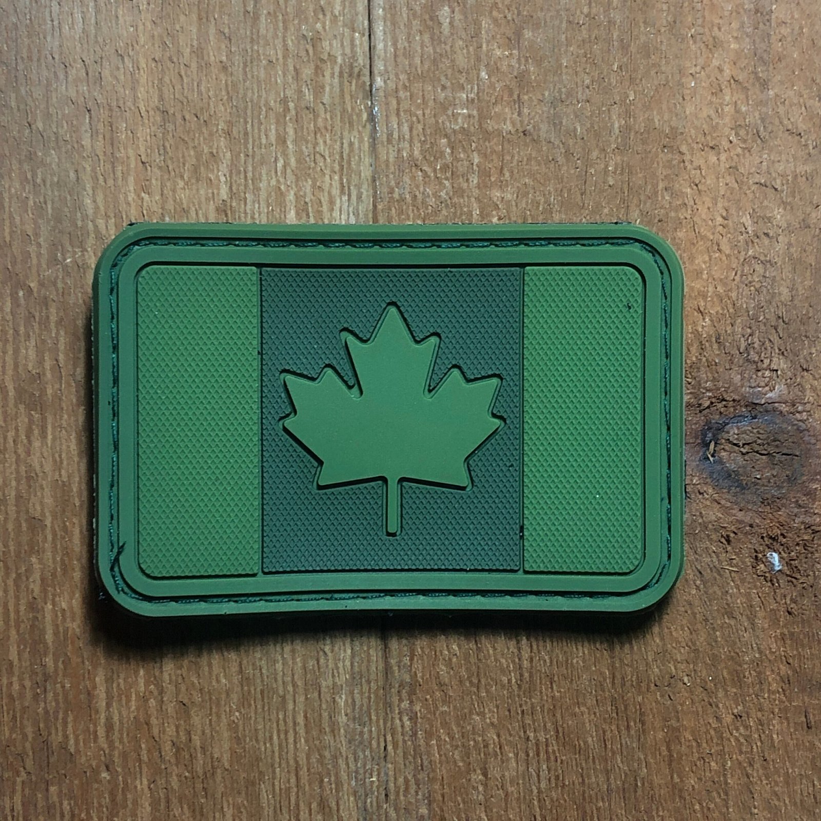 PVC Forest green Canadian flag 3D pattern Maple leaf Tactical Patch Morale Army vest shoulder Canuck ifak bag