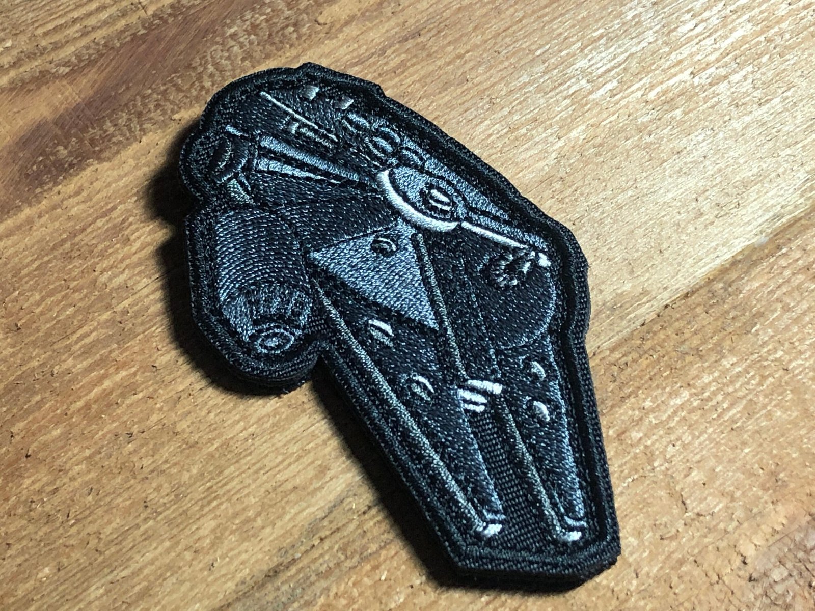 YT 1300 Light Freighter Millennium Fighter Star Han Solo Ship Coral Embroidered Patch Morale Badge Shirt Tactical Movie Empire Corellian war