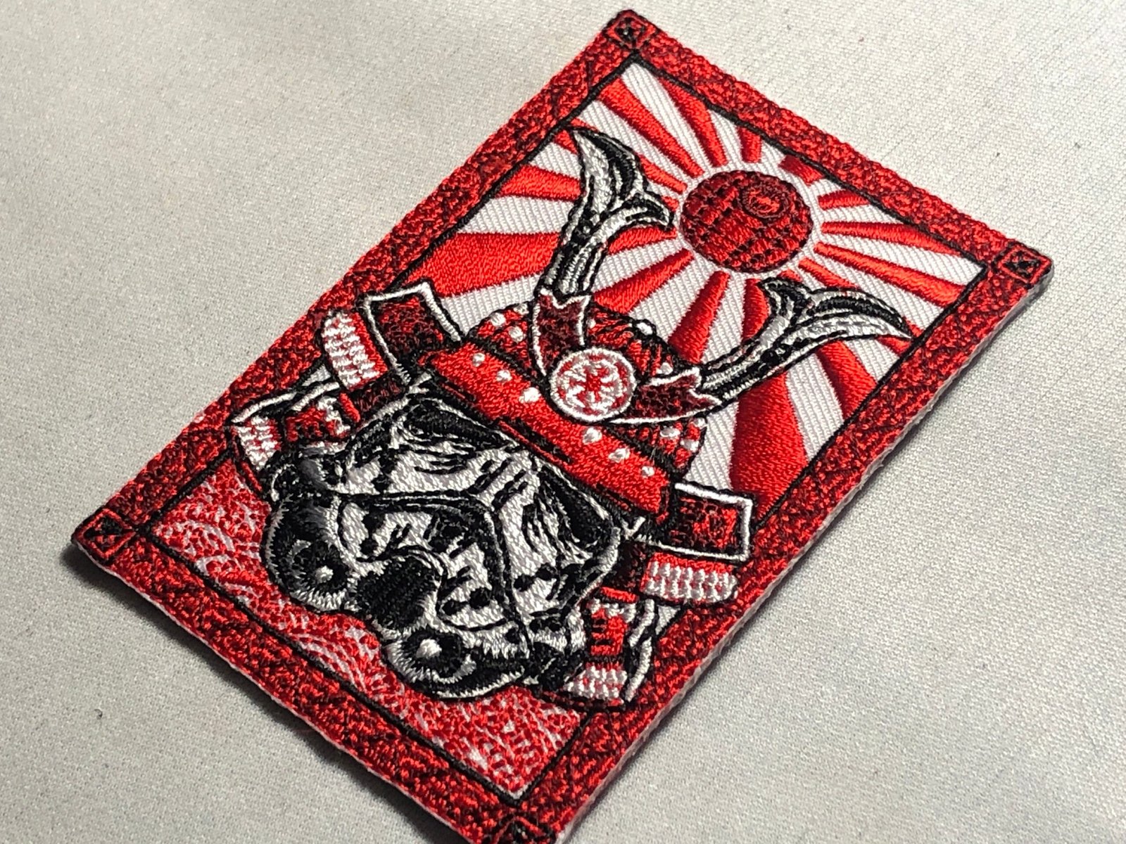 SAMURAI  STORMTROOPER Mashup embroidery patch morale hook Warrior loop soldier card wars Japan Galactic Empire Vader clone flag Imperial