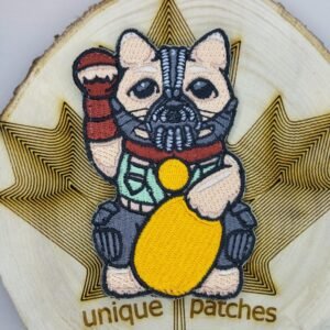 Lucky Cat Maneki Neko Mashup Morale Patch - Comics Embroidery for Gotham Villain Fans - Bruce Wayne, Kane, Joker, Robin, Justice Mask