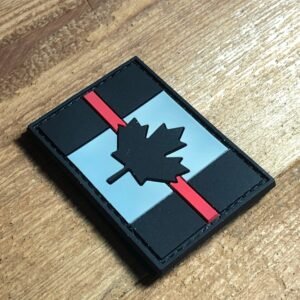 PVC SUBDUED RED Line Canadian flag pattern Maple leaf Tactical Patch Morale Army vest shoulder Canuck ifak bag medic firefighter paramedic