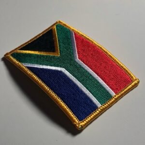 The flag of South Africa iron on patch morale ǃke e: ǀxarra ǁke briks republic