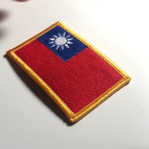 The flag of the Republic of Taiwan iron on patch morale blue canton Republic of China ROC Zhōnghuá Mínguó Guógē