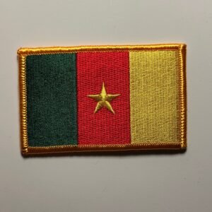 The national flag of Cameroon French drapeau du Cameroun iron on patch morale  Pan-African colours Paix Travail Patrie Peace Work Fatherland