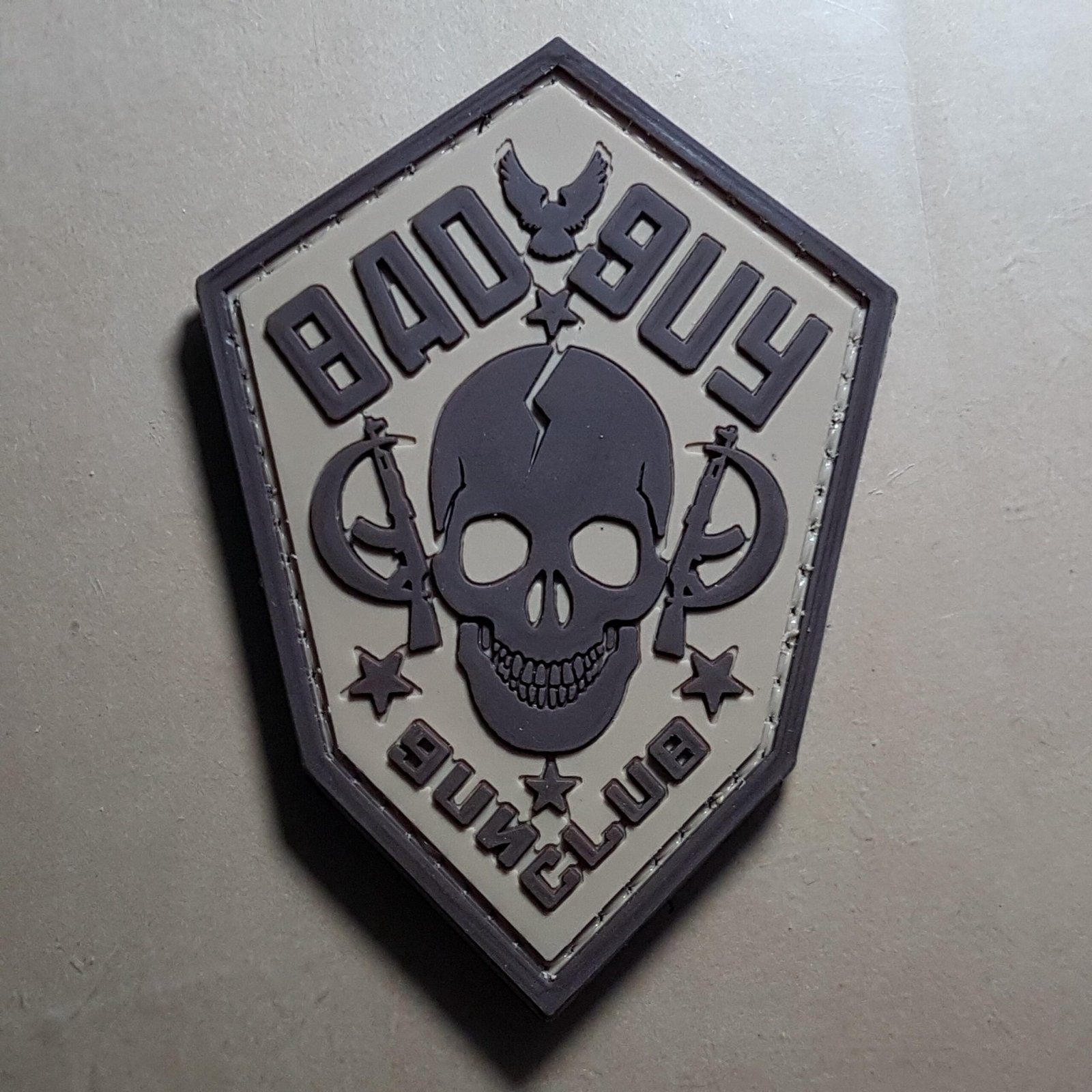 PVC Bad Boy Skull Club Badge Certified Gear  Police Motorcycle patch morale black badge gear vest bag Airsoft bullet Meme Army