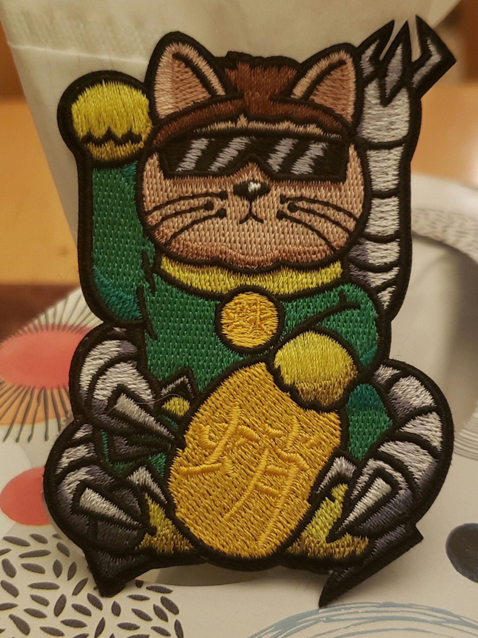 DOCTOR Lucky Cat Maneki Neko Mashup embroidery patch morale Comics hook loop fantasy popculture (Dr. Otto Gunther Octavius spiderman