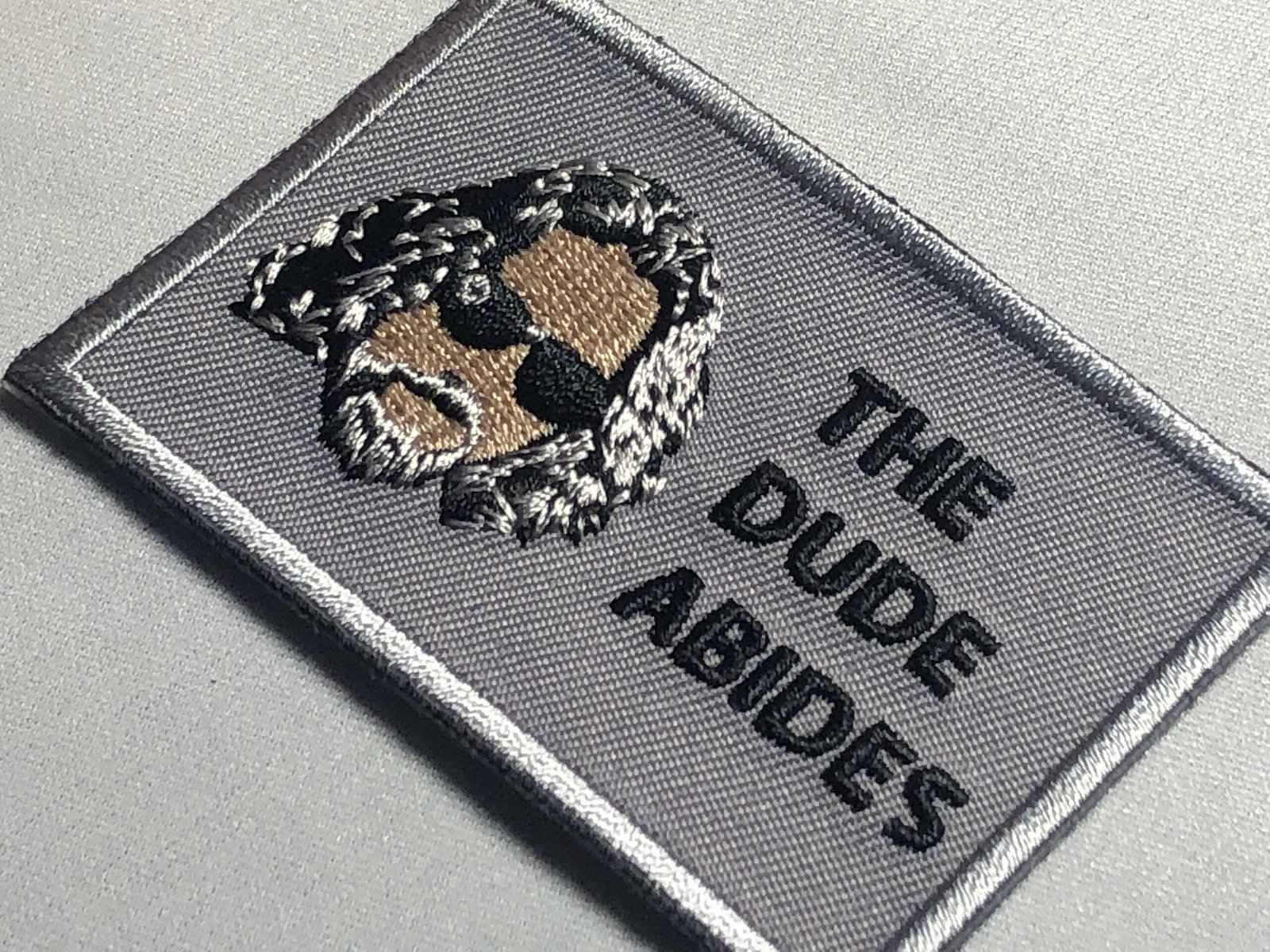 The DUDE ABIDES Abide Patch Morale Big Lebowski Movie Quote Approve Obey Sam Elliott The Stranger Hope Poster Bridges Goodman Tactical