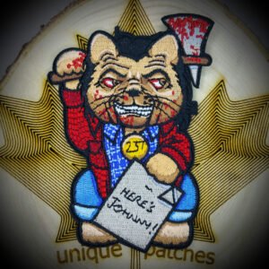 The SHINING Jack Nicholson Torrance Lucky Cat Maneki Neko Mashup embroidery patch morale hook loop movie Stephen King Kubrick Ax