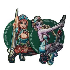 Sexy girls The LOUDER YOU SCREAM The Faster We Come Riding Syringe Patch Morale Medic Army Paramedics Military ifak bok Nurse princess