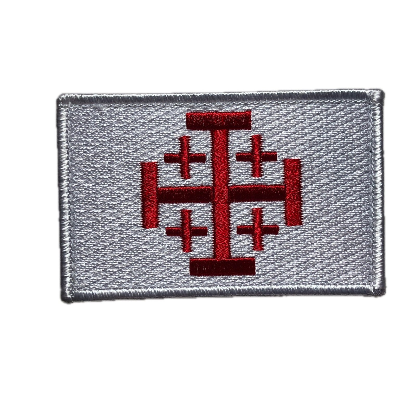 JERUSALEM CROSS Flag Patch Morale Five-fold Cross and Crosslets Heraldic Christian emblem coat of arms Jerusalem Ancient symbol Greek - Image 4
