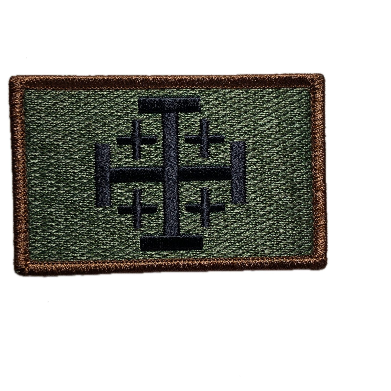 JERUSALEM CROSS Flag Patch Morale Five-fold Cross and Crosslets Heraldic Christian emblem coat of arms Jerusalem Ancient symbol Greek - Image 5