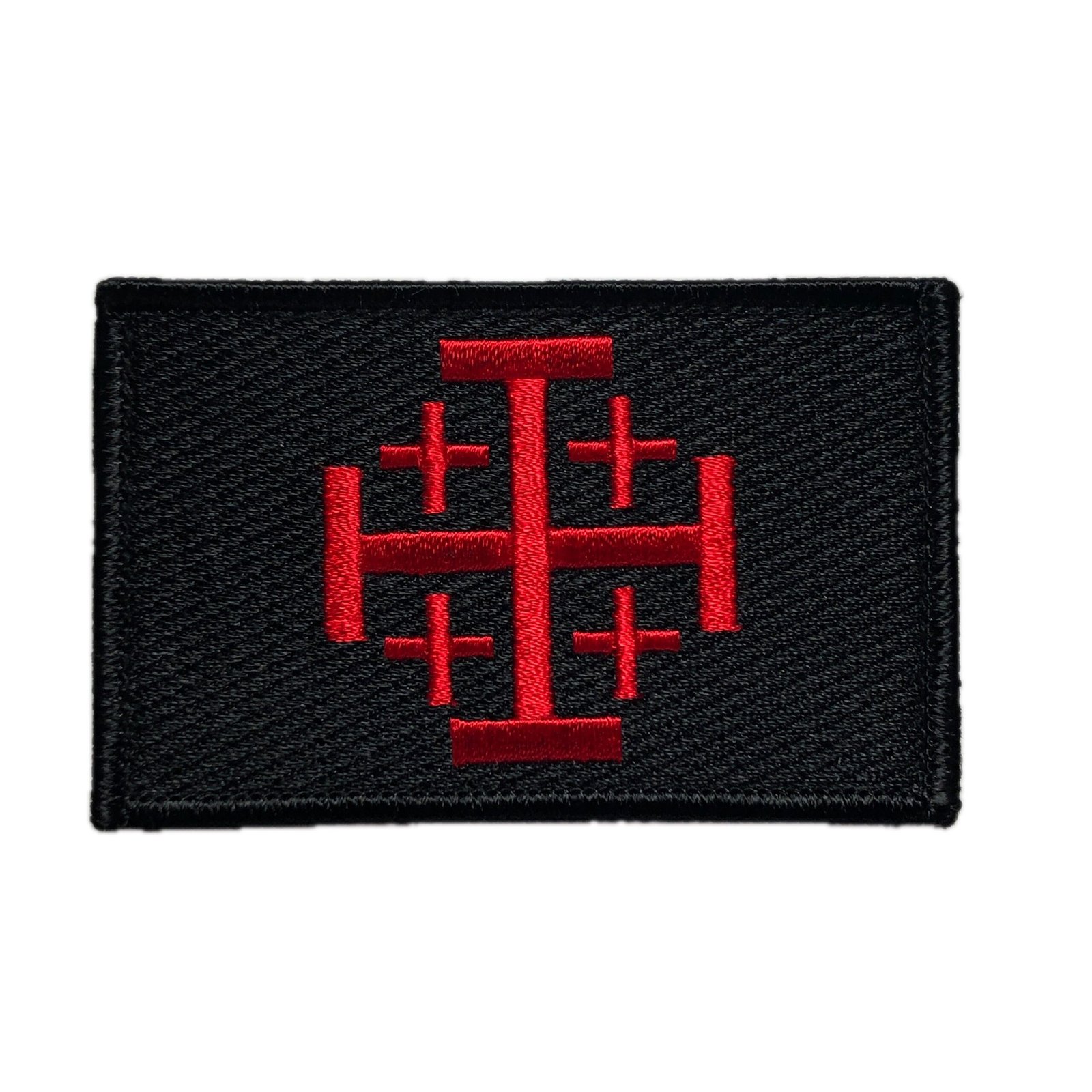 JERUSALEM CROSS Flag Patch Morale Five-fold Cross and Crosslets Heraldic Christian emblem coat of arms Jerusalem Ancient symbol Greek - Image 6