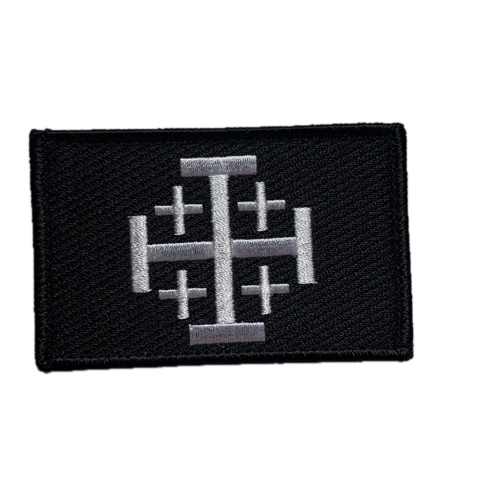 JERUSALEM CROSS Flag Patch Morale Five-fold Cross and Crosslets Heraldic Christian emblem coat of arms Jerusalem Ancient symbol Greek - Image 7