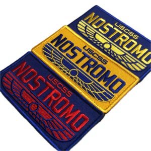 USCSS NOSTROMO Patch Morale Cargo Ship Vehicle Officer Alien Yutani WEYLAND Movie Prop - Costume Cosplay Crew Alien Badge Uniform Red Yellow
