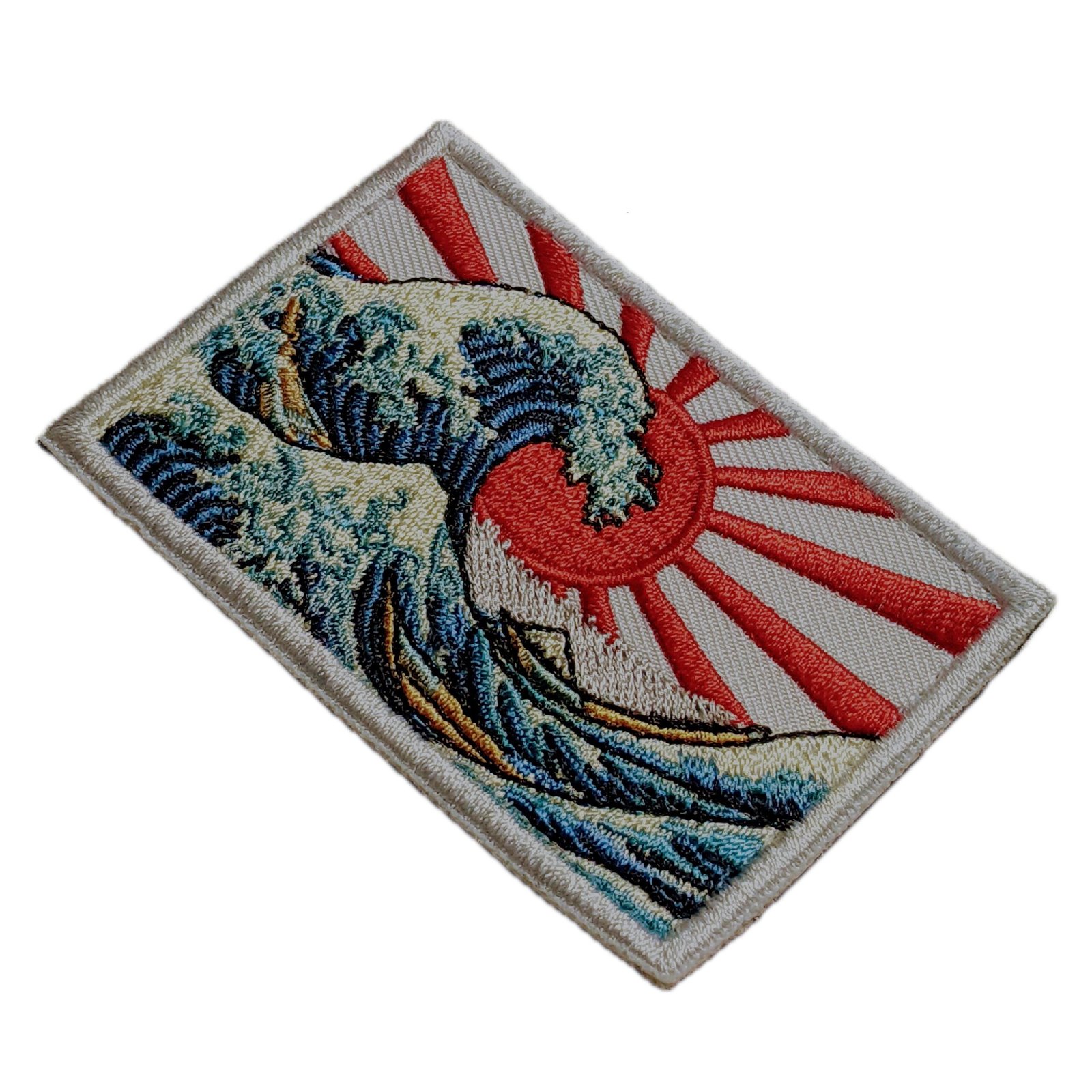 The GREAT WAVE off KANAGAWA Morale Patch - Japanese Emblem - The Wave Art of Tsunamis, Hurricanes - Nippon Hokusai Dekai Japanese Sun - Image 4