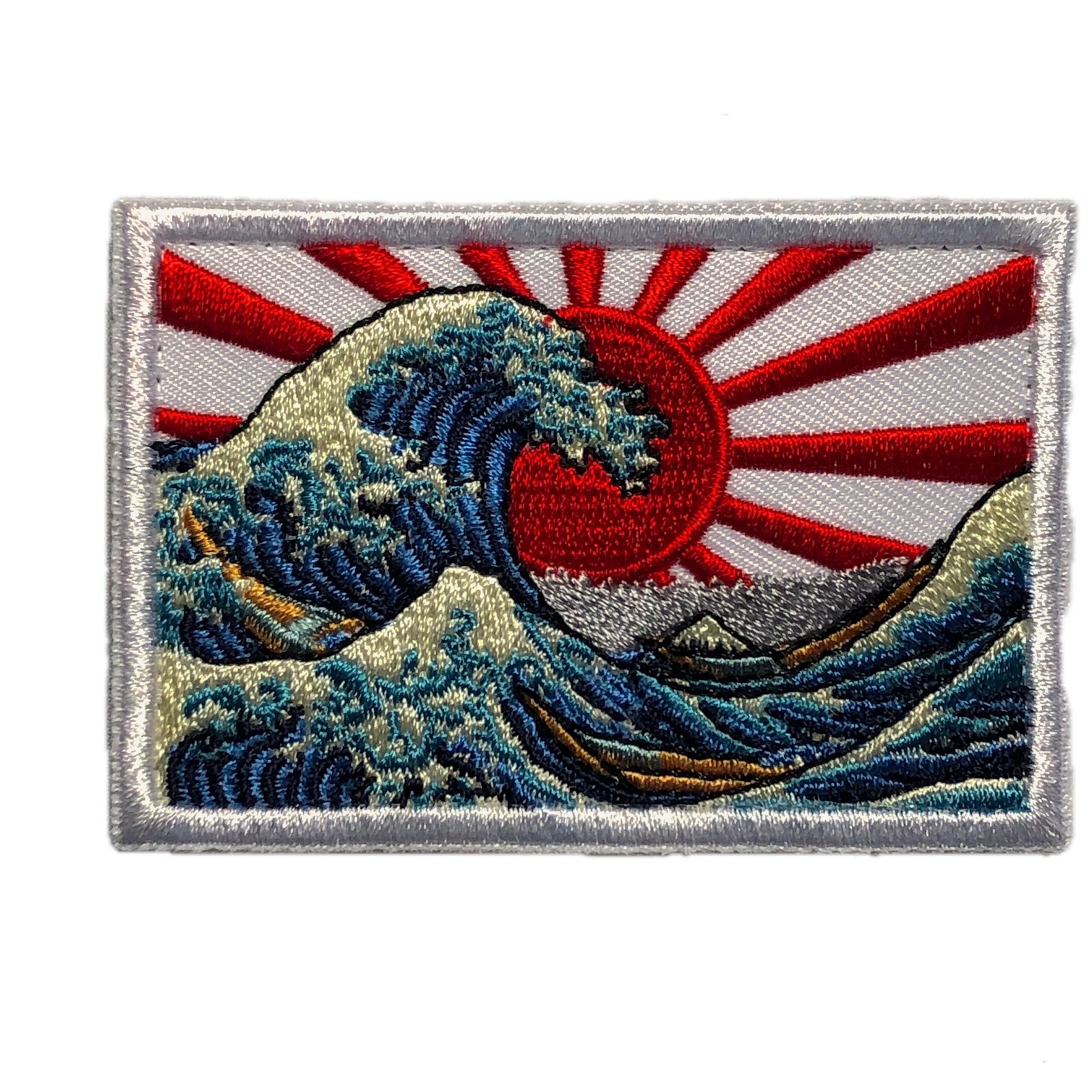 The GREAT WAVE off KANAGAWA Morale Patch - Japanese Emblem - The Wave Art of Tsunamis, Hurricanes - Nippon Hokusai Dekai Japanese Sun - Image 5
