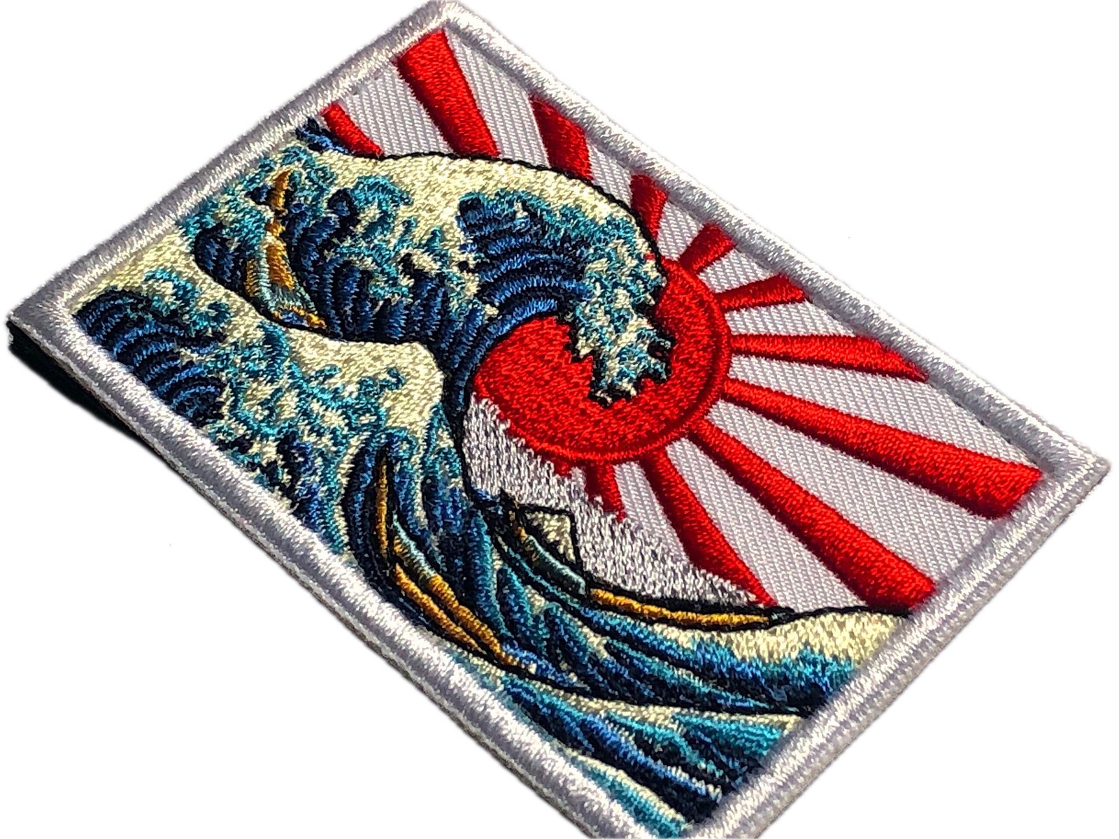The GREAT WAVE off KANAGAWA Morale Patch - Japanese Emblem - The Wave Art of Tsunamis, Hurricanes - Nippon Hokusai Dekai Japanese Sun - Image 6