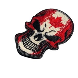 MEAN EYES SKULL Canadian flag punisher pattern Maple leaf Tactical Patch Morale Army vest shoulder Canuck ifak bag patriot