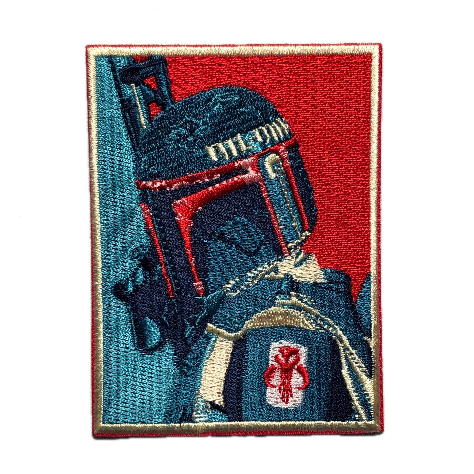 BOBA Hope Poster Patch Morale Mandalorian Hunter Tactical Army Mercenary Hunter Baby Star Obama Woodland Army Wars Green red blue