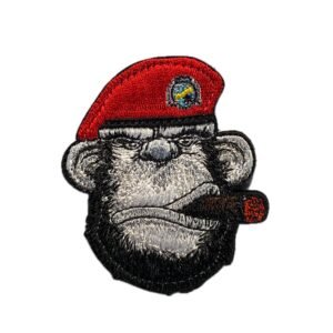 APE SMOKING CIGAR Patch Morale Embroidery Monkey Vietnam Helmet Ace Card Red Beret Special tactical Forces usa Navy Seals Orangutan