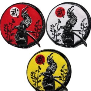 SAMURAI WARRIOR Patch Morale Japan Tactical Japanese KanJi Sword hook and loop iron on Rising Sun Bushido Code Loyalty