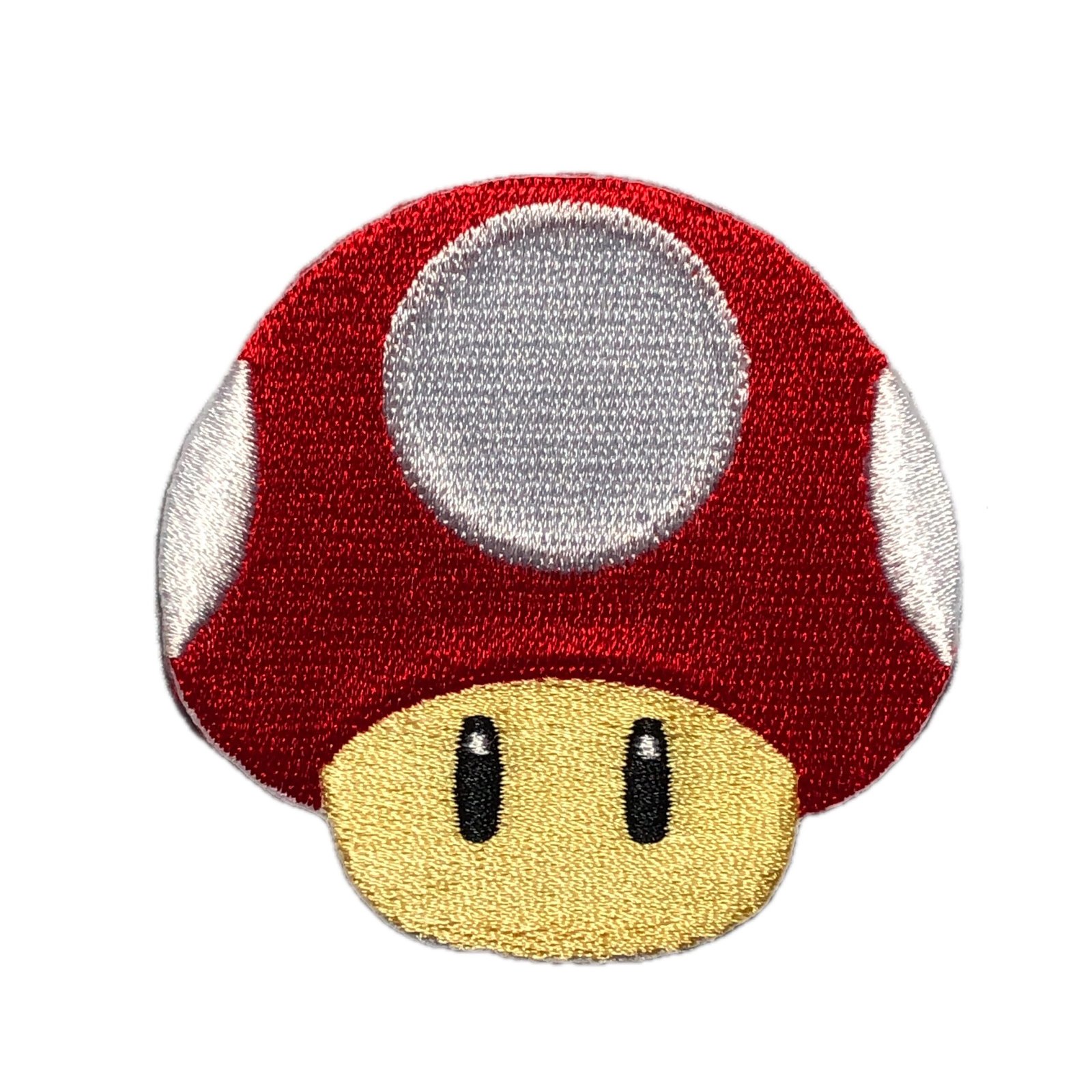 Mushroom Iron-On Patch - Embroidered Badge for Jackets - Applique with Hook and Loop - Power Up Mega Emblem - Image 4