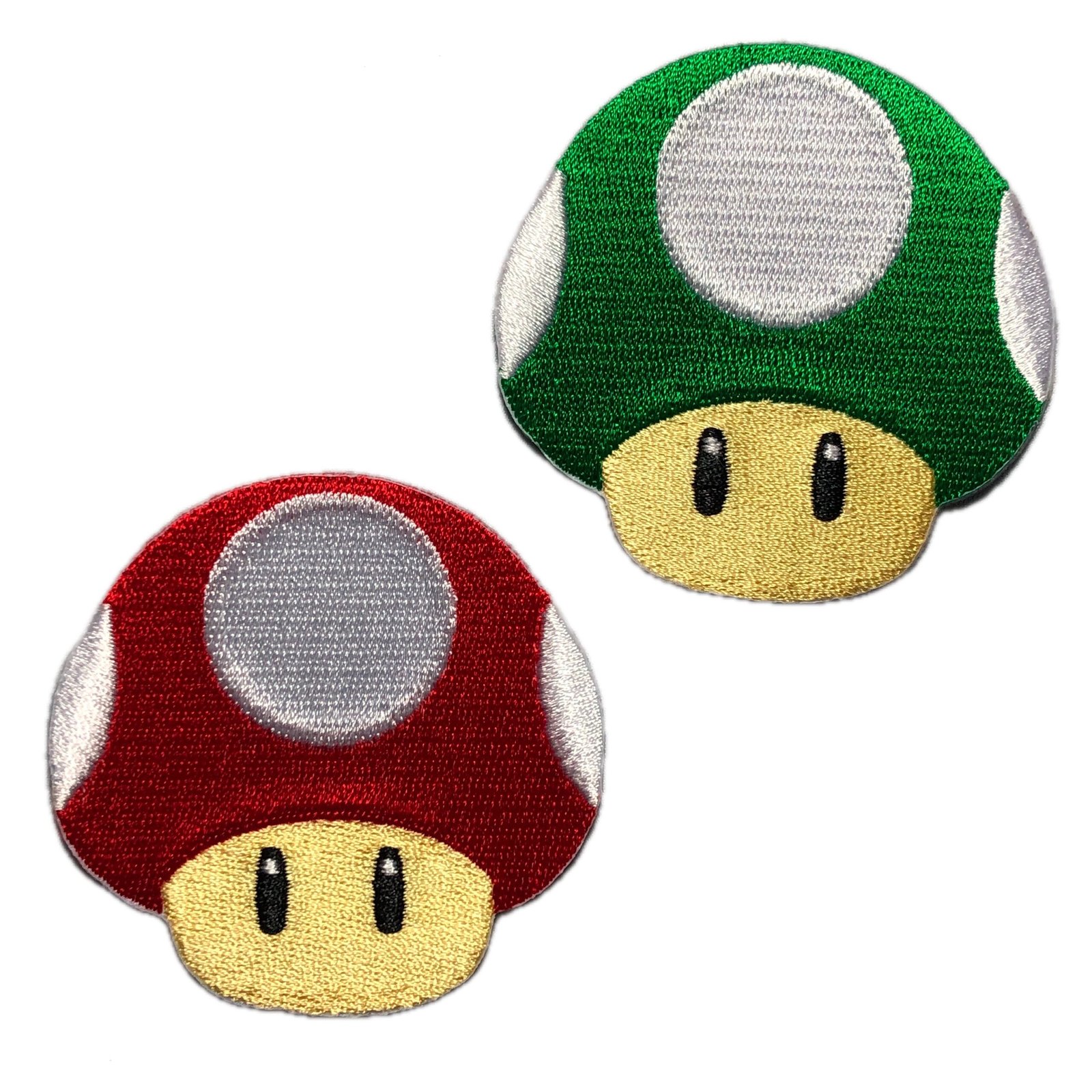 Mushroom Iron-On Patch - Embroidered Badge for Jackets - Applique with Hook and Loop - Power Up Mega Emblem - Image 5