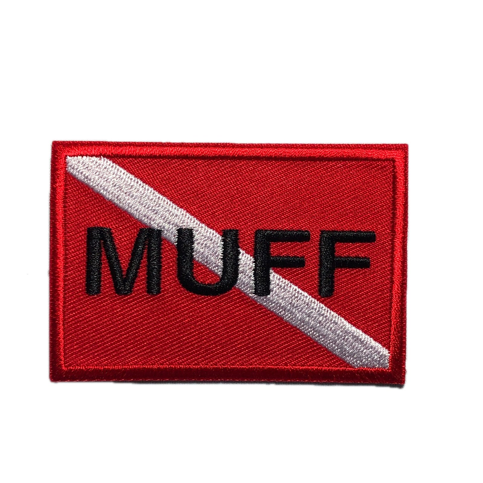 MUFF DIVER Flag Patch Morale Scuba diving diver down Hook and Loop DATY Lip service Army Military tactical bag ifak bok funny meme