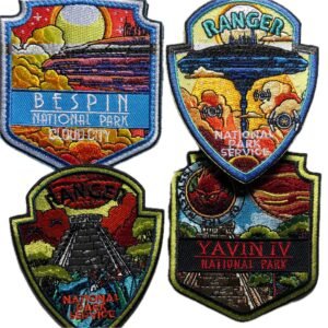 National Park Star Planets Wars Morale tactical Patch BESPIN YAVIN 4 Massasi Wader Castle Gungan Jar Jar Binks Ranger Costume Scarif Yoda