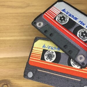 Galaxy Vol. 1 or Vol.2 Tape Awesome Mix Patch Morale Embroidery Comics Halloween Cosplay Uniform Funny Cassette Movie white