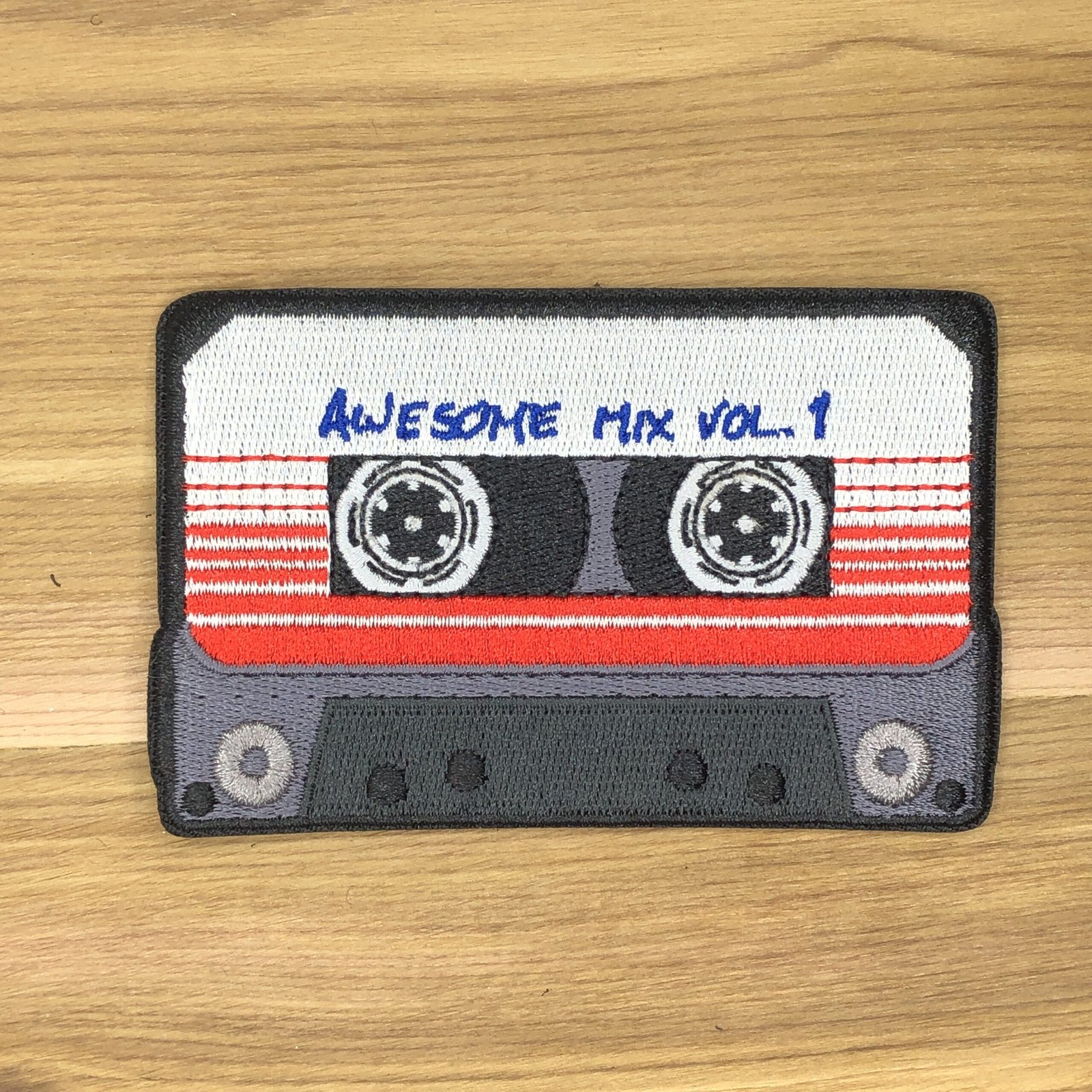 Galaxy Vol. 1 or Vol.2 Tape Awesome Mix Patch Morale Embroidery Comics Halloween Cosplay Uniform Funny Cassette Movie white