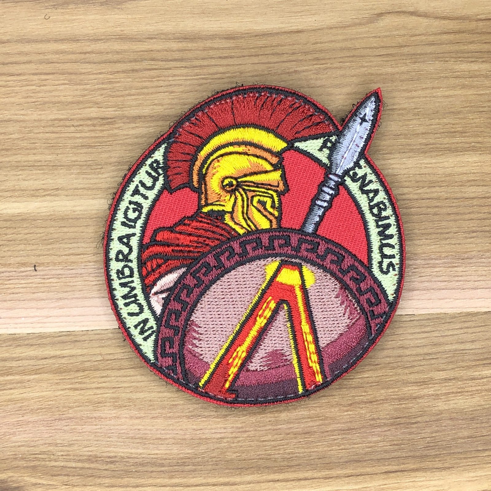 IN UMBRA IGITUR Pugnabimus (In the Shade, therefore, we will fight) Patch Morale Greek Spartan Shield 300 Sparta Leonidas Molov labe warrior