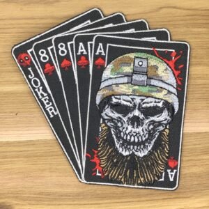 BEARDED SOLDIER Full House Ace spades card Spec Ops unit russia navy NSWDG Flag Pirate Blackbeard Tactical Patch Morale skull isaf isis ifak