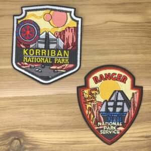 National Park or Ranger Star KORRIBAN Planets Wars Morale Patch - Hoth, Endor, Tatooine, Kashyyyk - Wookie, Ewok Movie Costume - Comicon