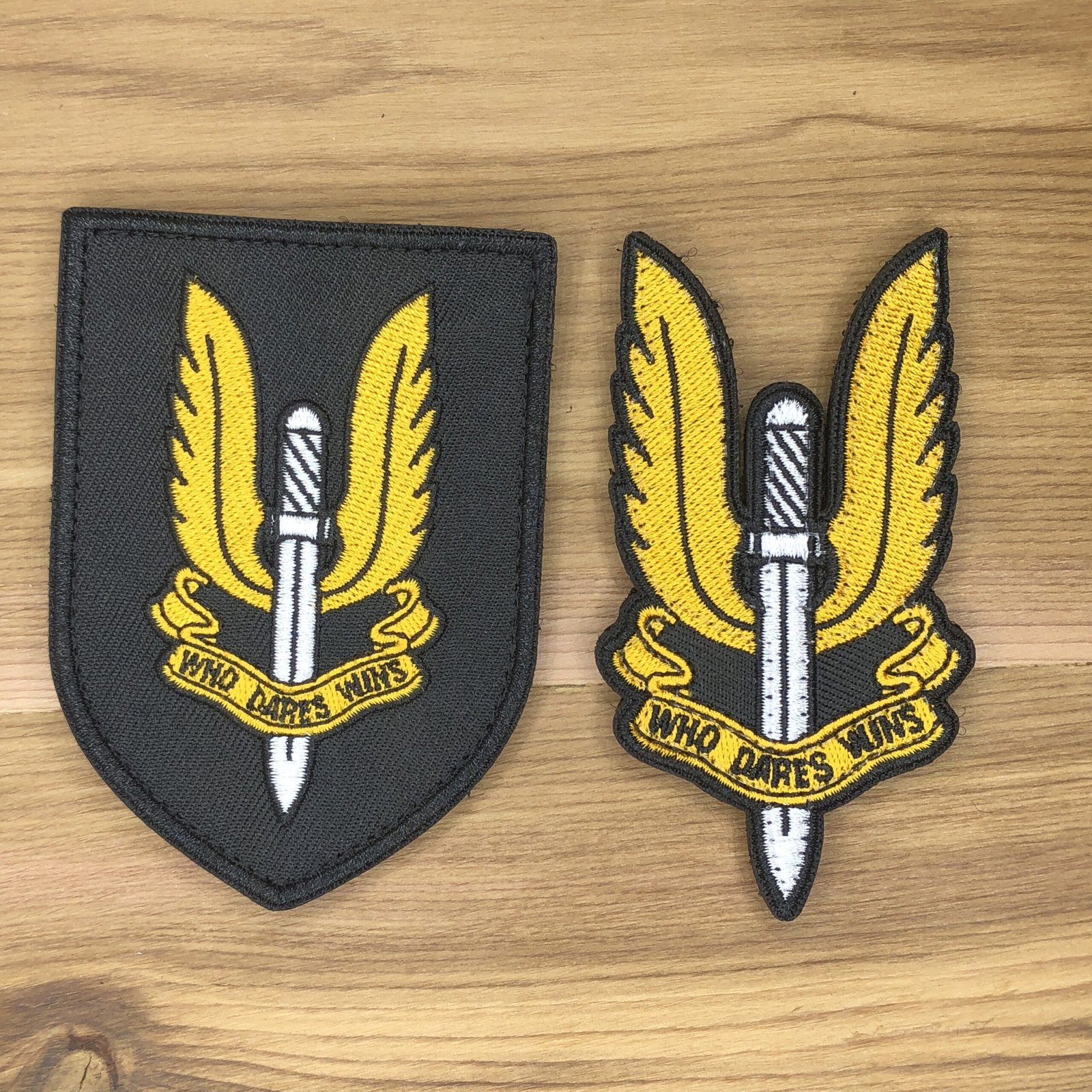 Special Air Services Patch Morale Iron on Shoulder replica Costume British Army Regiment ww2 Who Dares Wins Wings Sword Embroidery SAS game