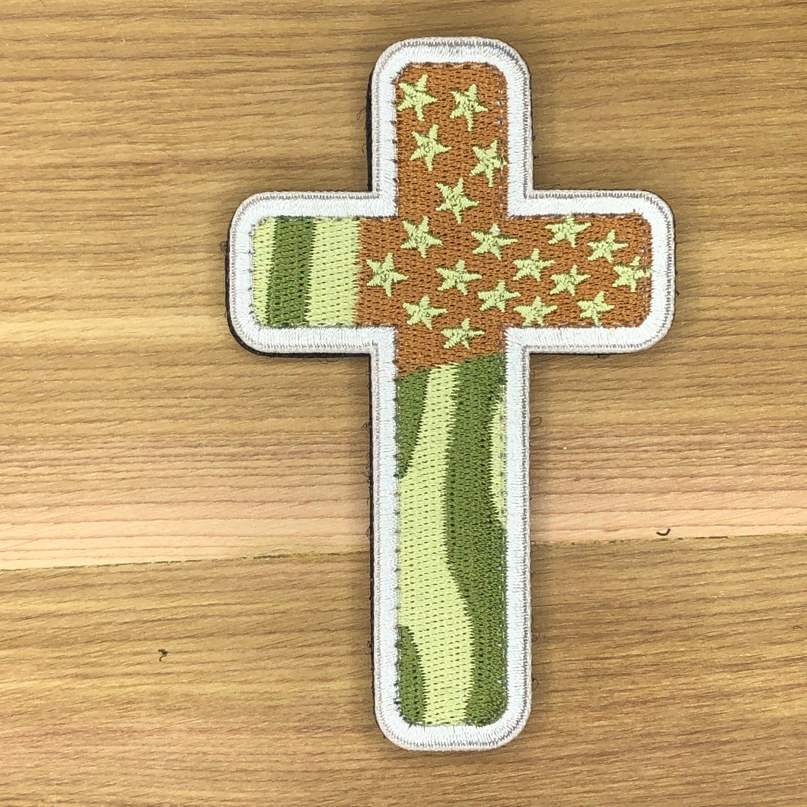 Embroidery Cross Christian Patch Morale Church American Flag waving Star and Stripes ifak tactical badge uniform bag vest multicam believe