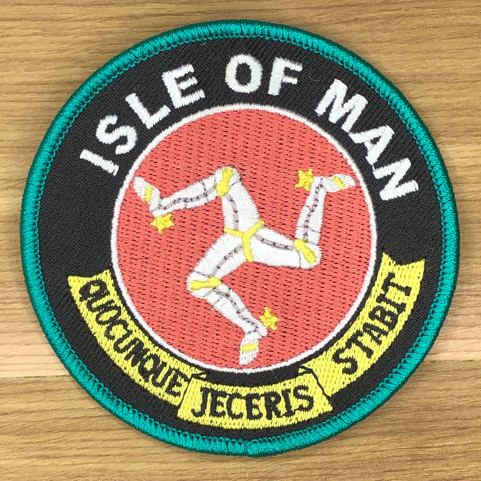 ISLE of MAN iron on patch morale The Isle of Man TT or Tourist Trophy bike racing vintage meme