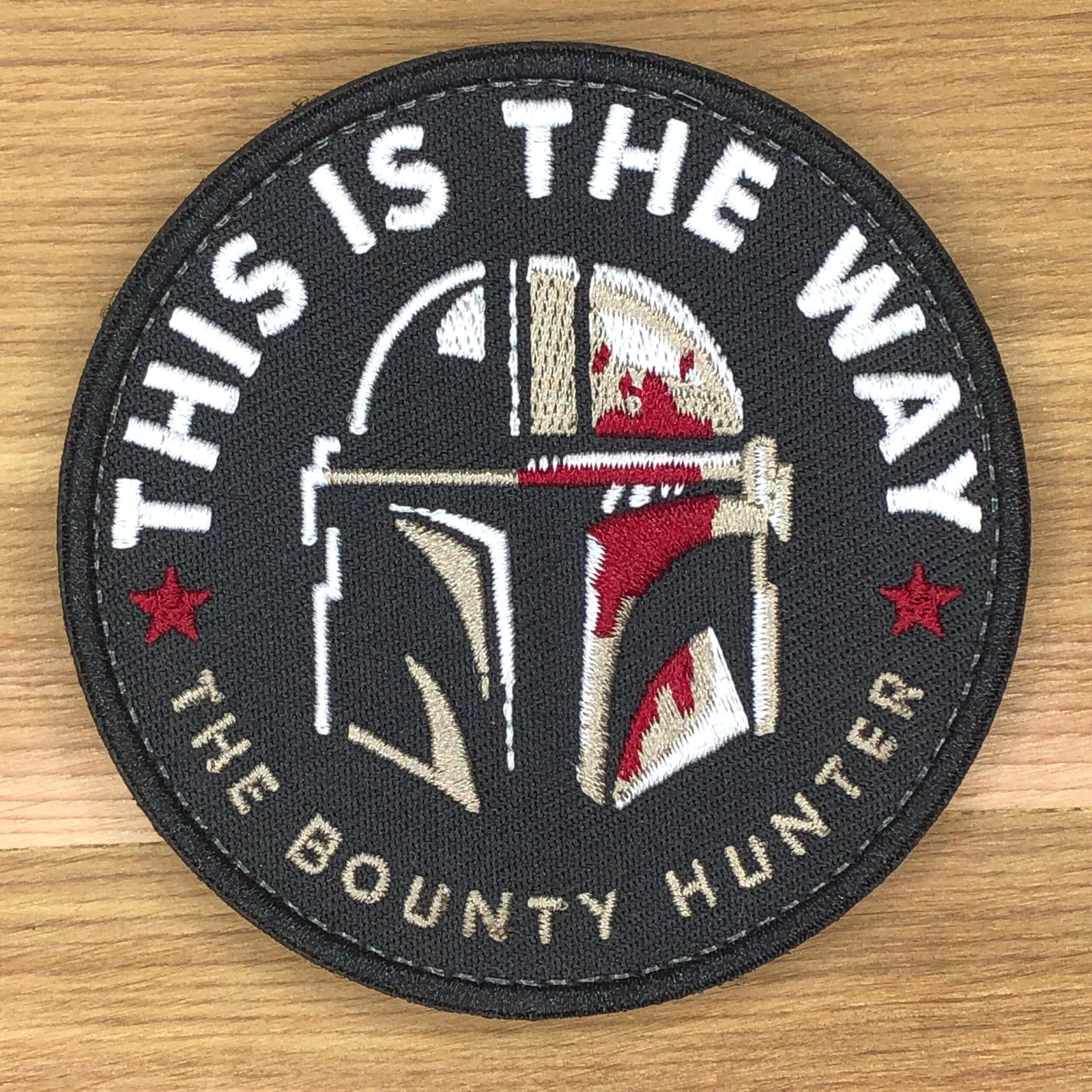 bucket THE WAY Shield Mandaloraian Skull Mythosaur Bantha Mercenary Patch Morale Boba Fett