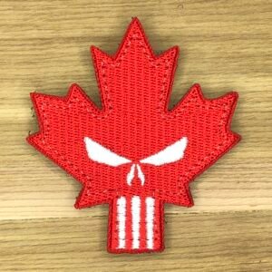 MEAN EYES Canadian flag punisher pattern Maple leaf Tactical Patch Morale Army vest shoulder Canuck ifak bag patriot