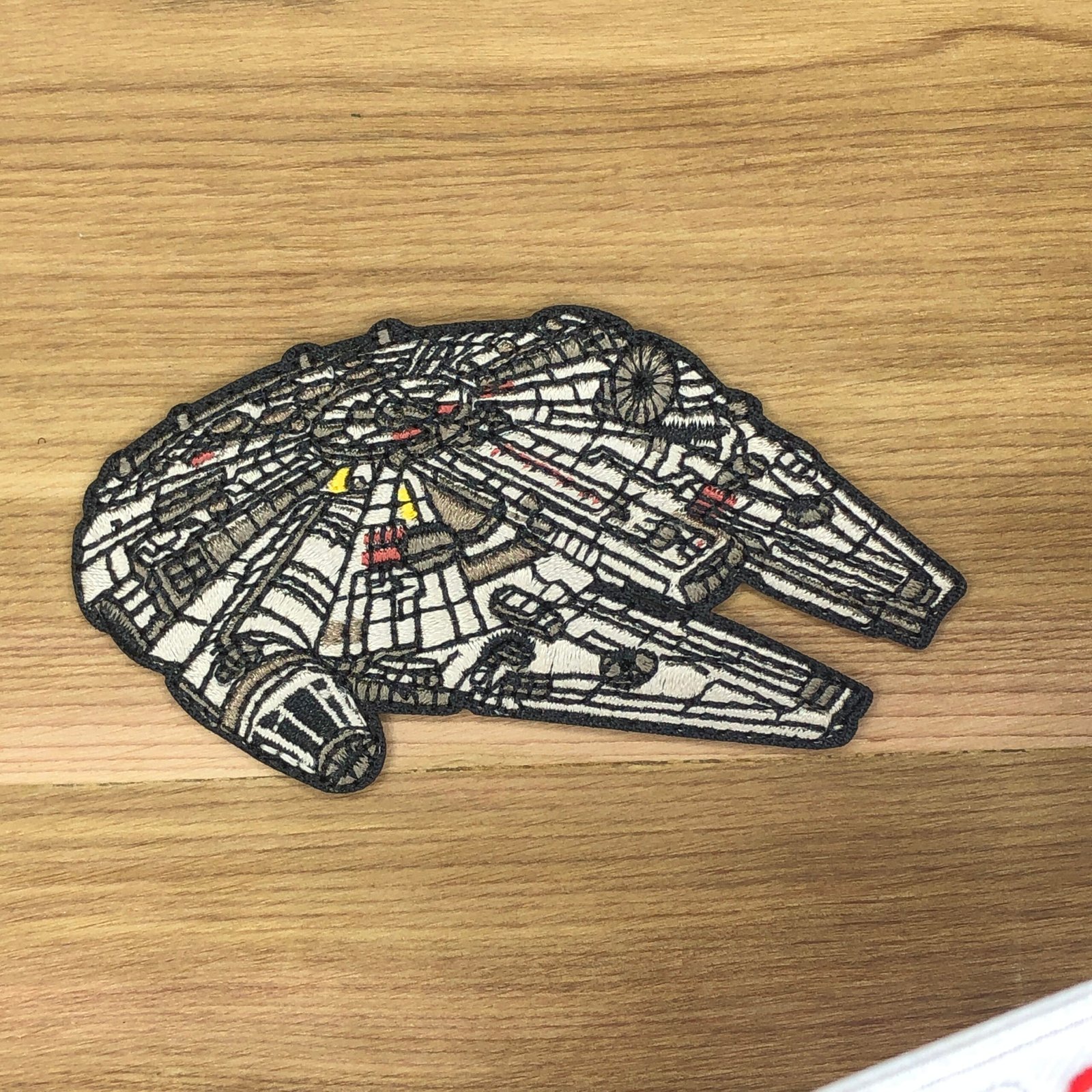 YT 1300 Light Freighter Millennium Fighter Star Han Solo Ship Coral Embroidered Patch Morale Badge Shirt Tactical Movie Empire Corellian war