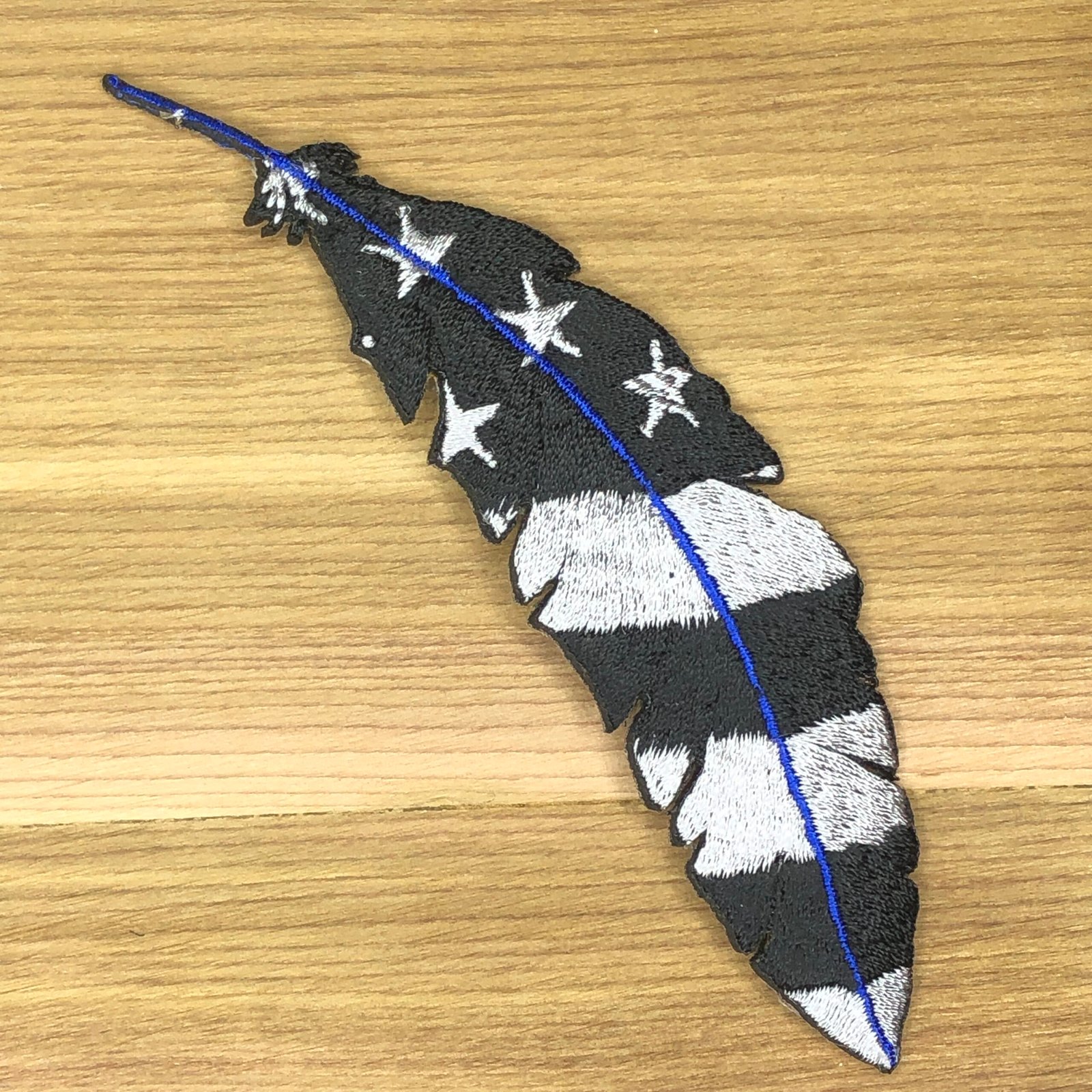 BLUE LINE feather QUILL Native American usa flag Maple leaf Tactical Patch Morale Army vest police ifak bag patriot black soul swat stars