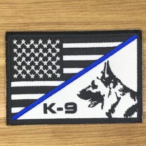 K9 half flag GSD  Dog Paw Canine Black Swat Cut Patch Usa Morale Star Stripes Police America Law Enforcement Cop Order Uniform Tactical bag
