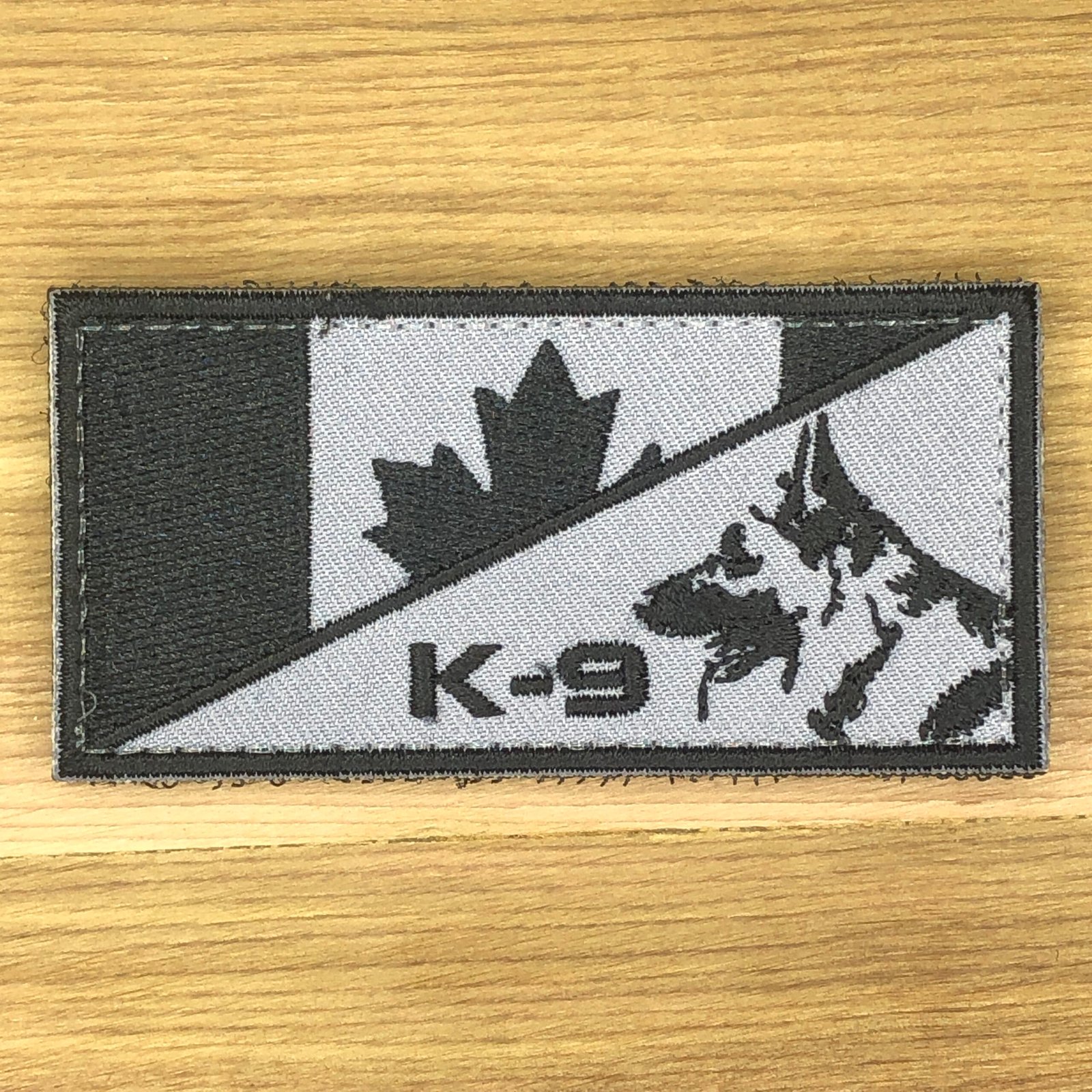 CANADA K9 half flag GSD Dog Paw Canine Black Swat Cut Patch Morale Star Stripes Police CANADIAN Law Enforcement Cop Uniform Tactical bag