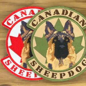 CANADIAN SHEEPDOG GSD German Shepherd usa flag Patch Morale Deutscher SchaeferHund dog training K-9 Canine Canada Flag tactical bag vest