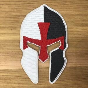 KNIGHTS TEMPLAR Spartan Helmet CROSS Patch Morale Tactical Deus Vult Army Church Christian Warrior Crusader Knights Sword Militum Christi
